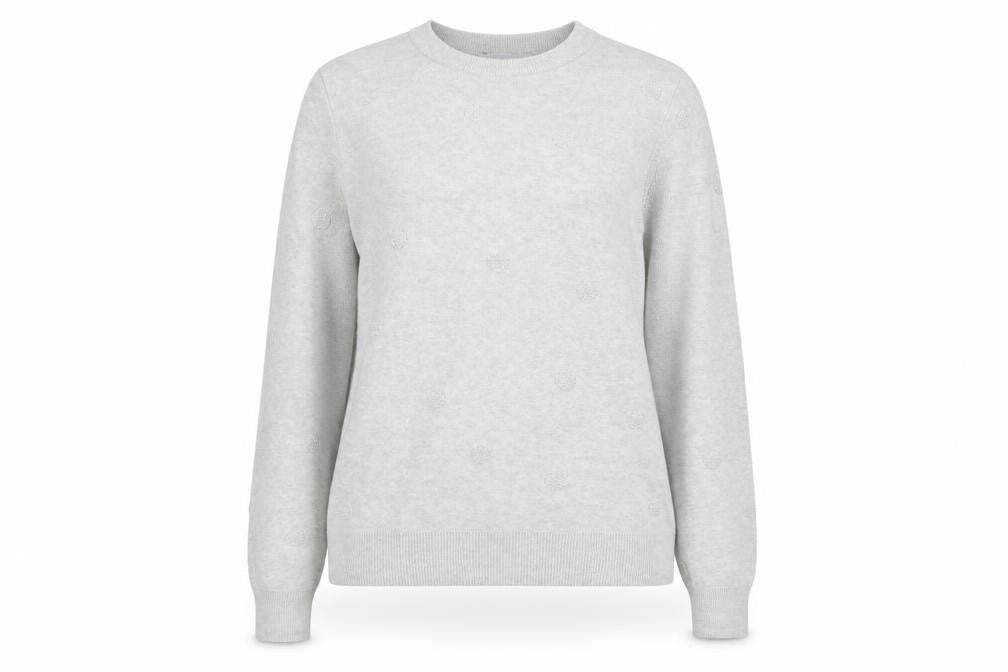 Oasis Womens Grey Round Neck   Pullover Jumper Size S