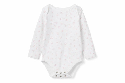 Nutmeg Girls White Floral Cotton Leotard One-Piece Size 12-18 Months