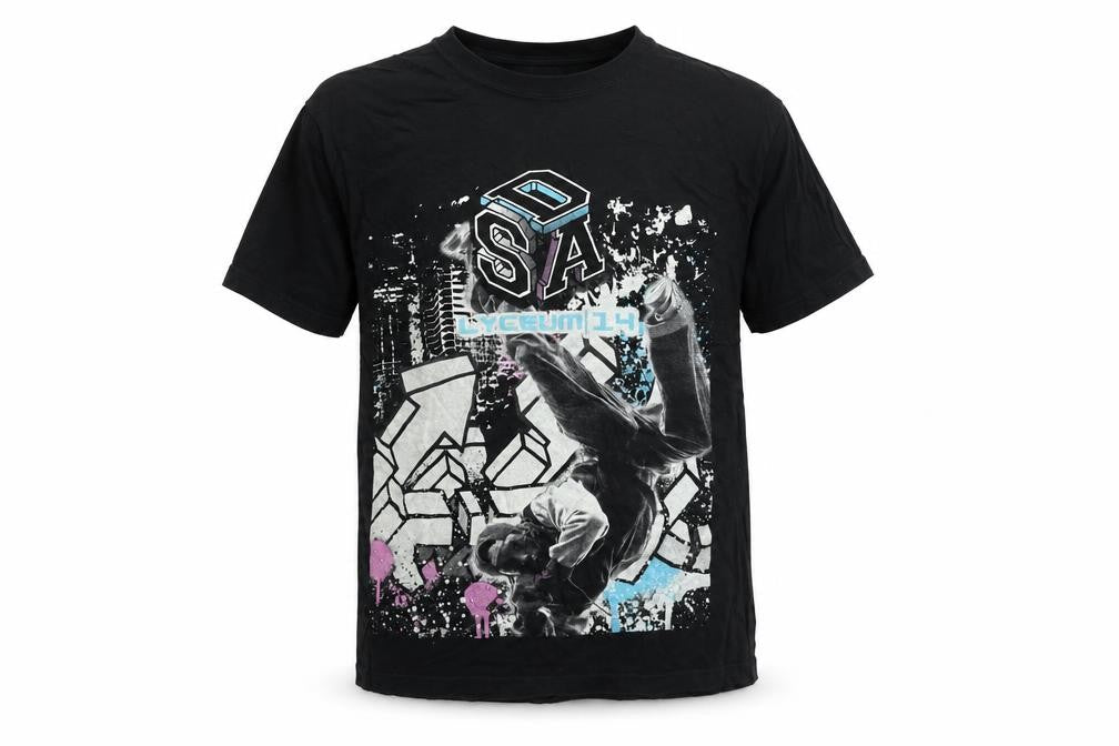 SG Boys Black  Cotton Basic T-Shirt Size 11-12 Years Round Neck