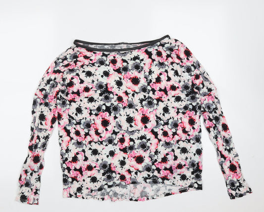 George Womens Multicoloured Floral Viscose Basic Blouse Size 8 Round Neck