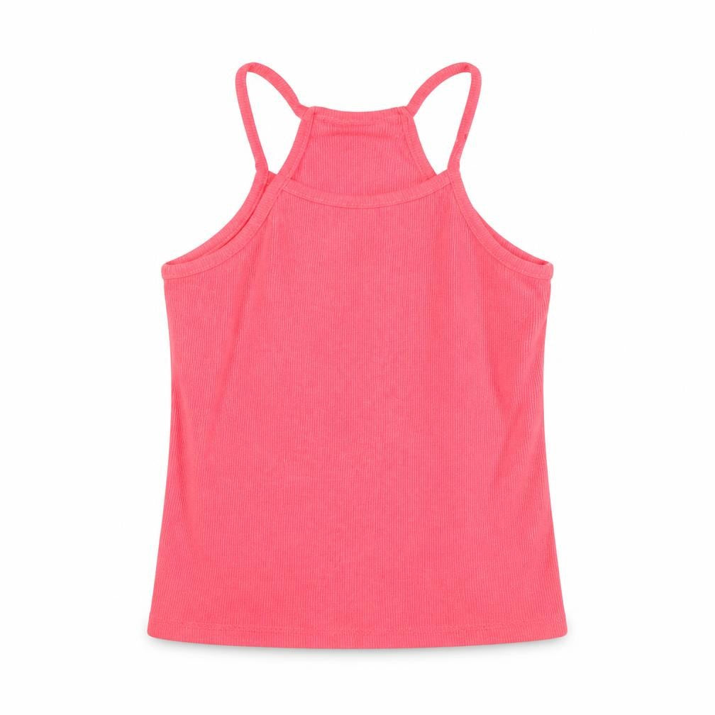Marks & Spencer Girls Pink  Polyester Basic Tank Size 6-7 Years Round Neck