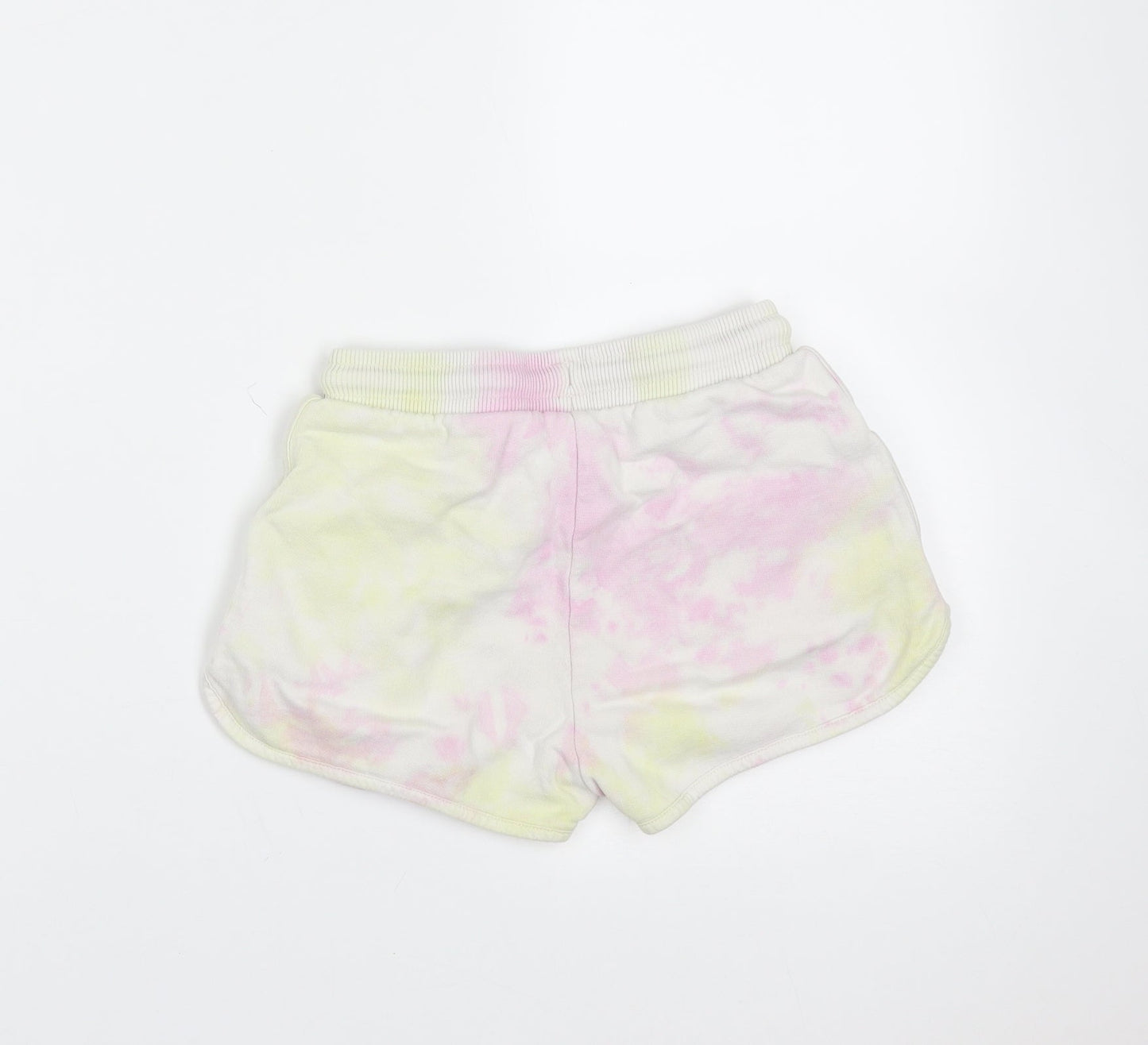 NEXT Girls Ivory  Cotton Hot Pants Shorts Size 7 Years  Regular  - tie dye
