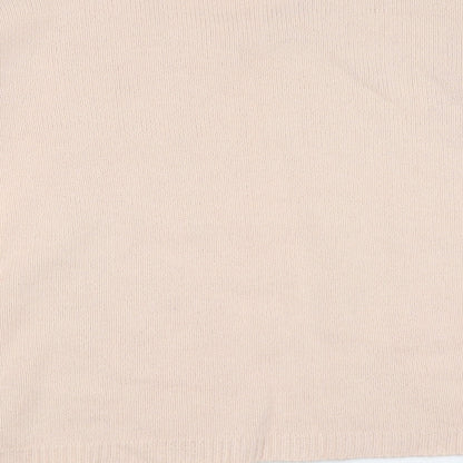 Select Womens Pink Round Neck Geometric Acrylic Pullover Jumper Size M