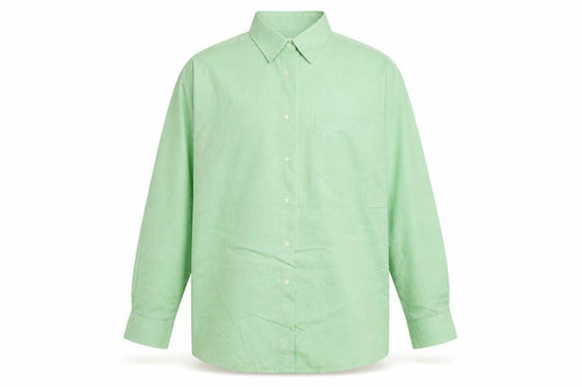 Piscador Mens Green  Polyester  Button-Up Size 16 Collared Button