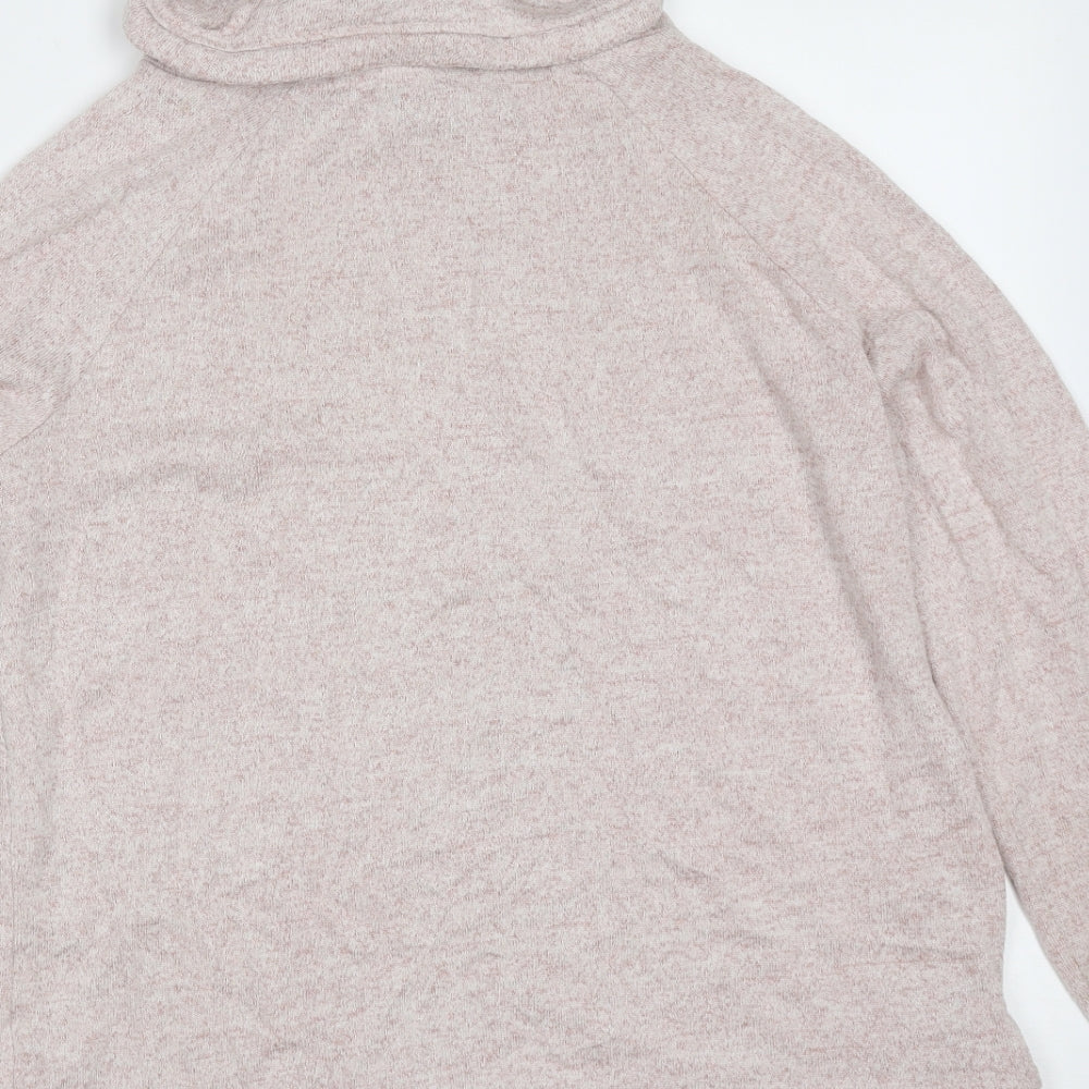 Avenue Womens Pink Roll Neck  Viscose Pullover Jumper Size 8