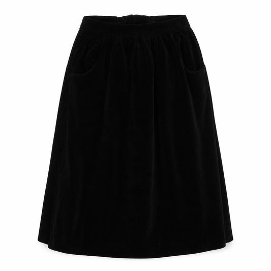 Preworn Womens Black  Polyacrylate Fibre A-Line Skirt Size S   Zip