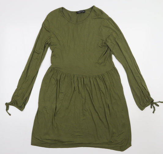 Wednesday Girl Womens Green  Viscose A-Line  Size XS  Crew Neck Pullover
