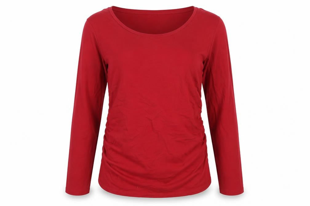Up2Fashion Womens Red  Cotton Pullover Sweatshirt Size L  Pullover
