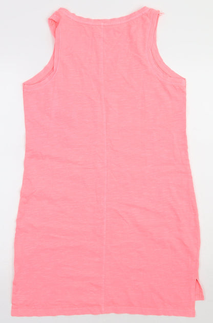 Next Womens Pink  Cotton A-Line  Size 10  V-Neck Pullover