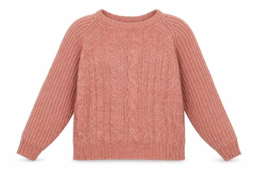Preworn Womens Pink Argyle/Diamond Acrylic Pullover Sweatshirt Size M  Pullover