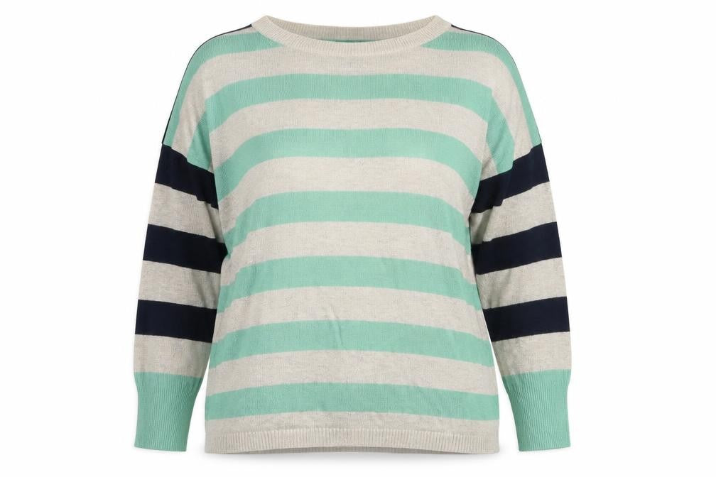 Oasis Womens Beige Striped Viscose Pullover Sweatshirt Size M  Pullover