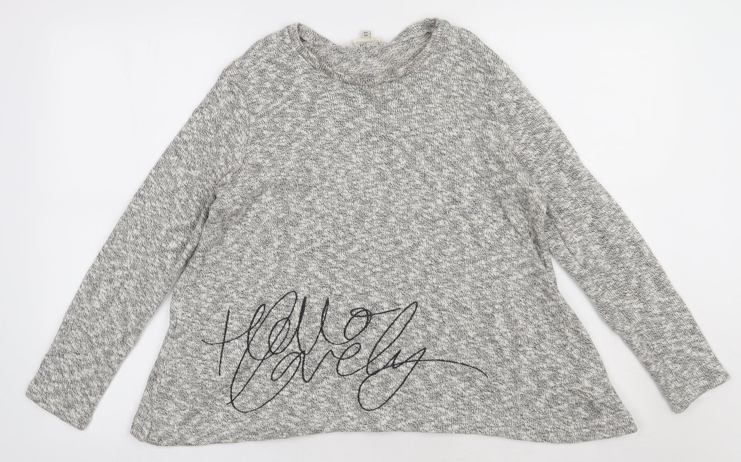 River Island Womens Beige  Cotton Pullover Sweatshirt Size 12  Pullover