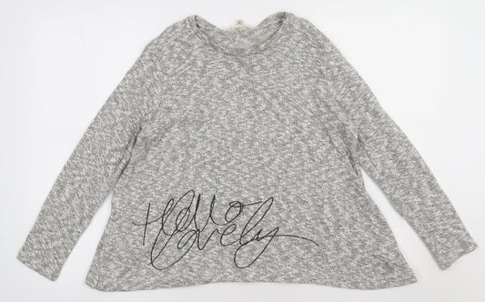 River Island Womens Beige  Cotton Pullover Sweatshirt Size 12  Pullover