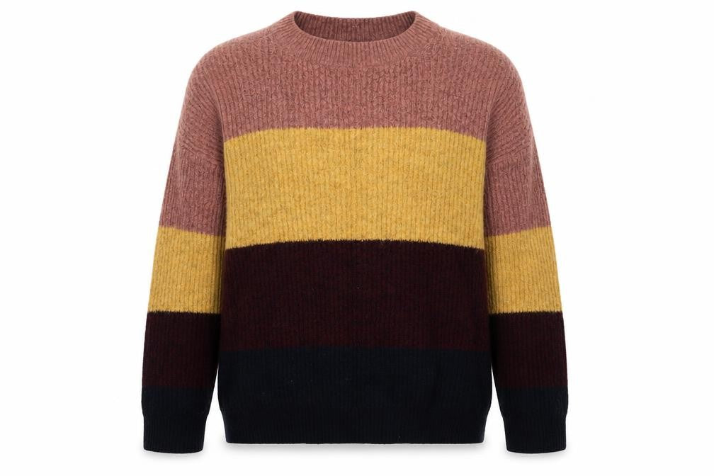 New Look Womens Multicoloured Striped Acrylic Pullover Sweatshirt Size S  Pullover