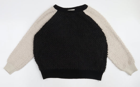 NEXT Womens Black  Acrylic Pullover Sweatshirt Size 12  Pullover