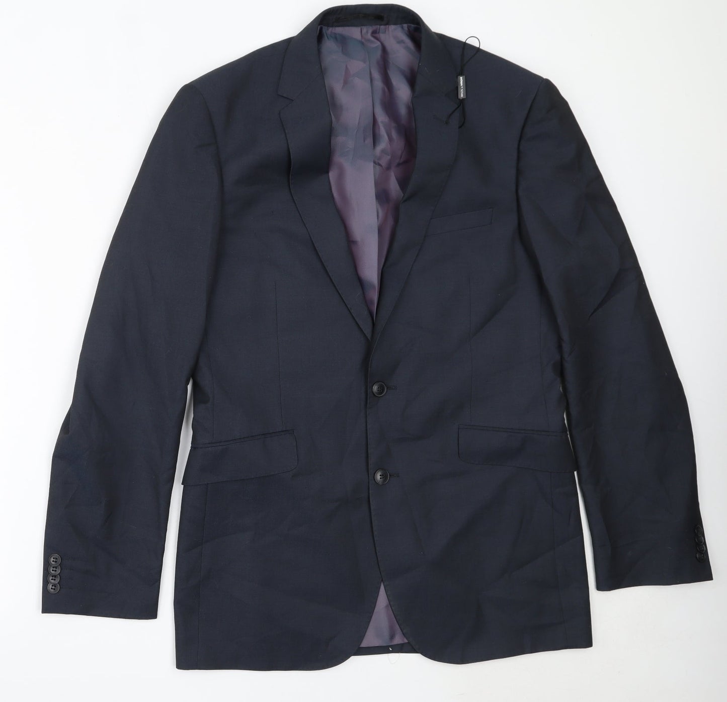 Taylor & Wright Mens Blue  Polyester Jacket Blazer Size 38