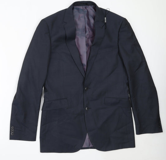 Taylor & Wright Mens Blue  Polyester Jacket Blazer Size 38