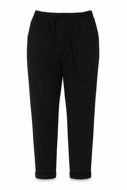 Next Womens Black  Polyester Trousers  Size 8 L27 in Regular Drawstring