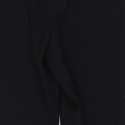 Next Womens Black  Polyester Trousers  Size 8 L27 in Regular Drawstring