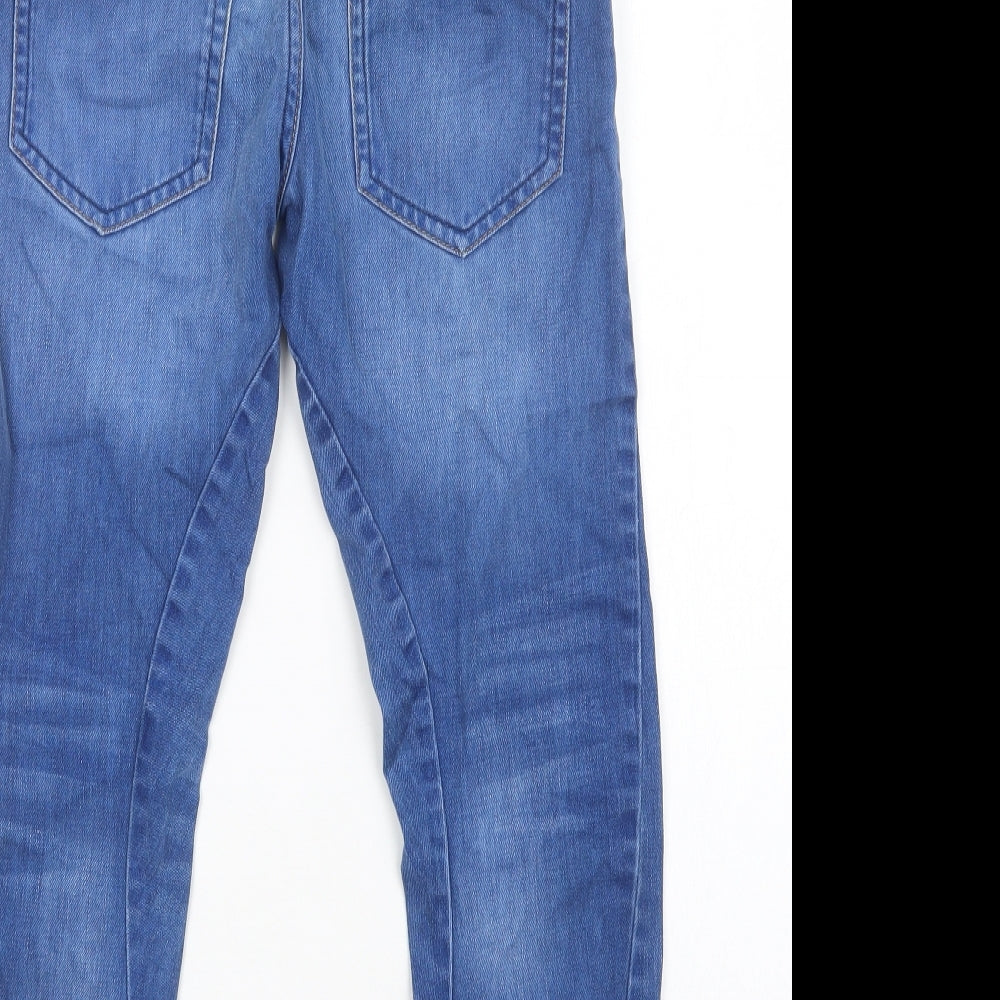 NEXT Boys Blue  Cotton Straight Jeans Size 9 Months  Regular Drawstring