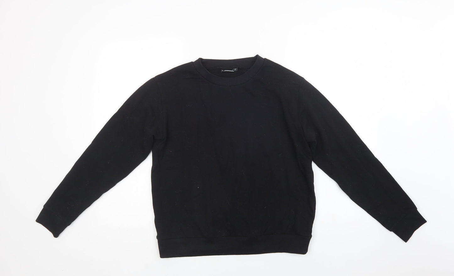 ASOS Womens Black  Cotton Pullover Sweatshirt Size 8