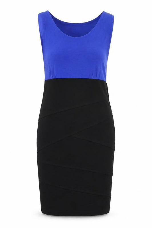 Dorothy Perkins Womens Blue  Viscose Pencil Dress  Size 12  Round Neck