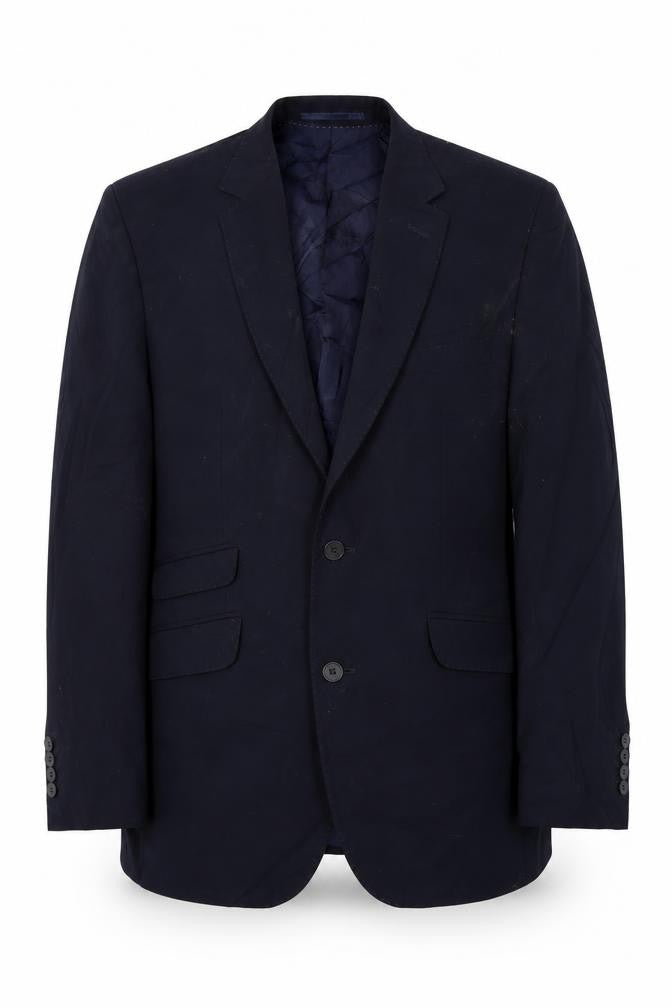 europa Mens Blue  Polyester Jacket Blazer Size 38