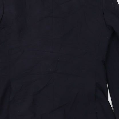 europa Mens Blue  Polyester Jacket Blazer Size 38