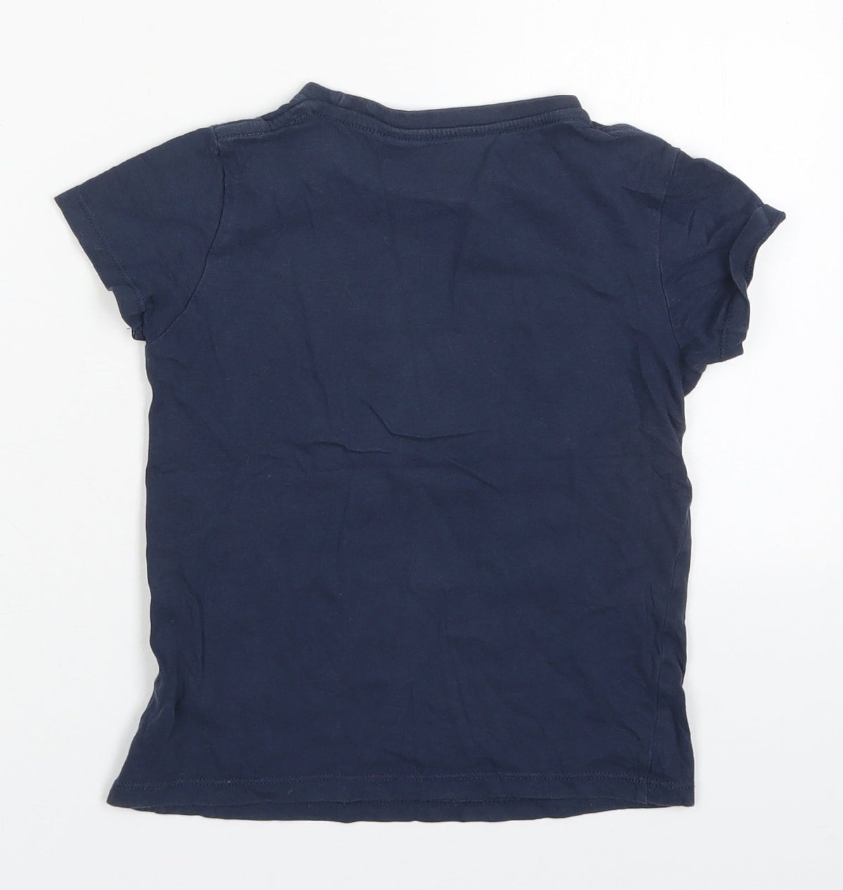 TEX Boys Blue  Cotton Basic T-Shirt Size 5-6 Years Crew Neck Pullover - Beyond Cool