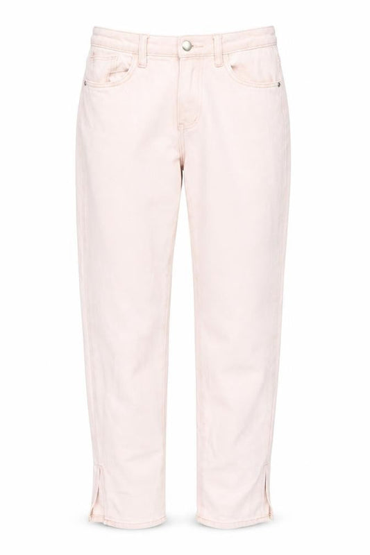 PRETTYLITTLETHING Womens Pink  Cotton Straight Jeans Size 6 L32 in Regular Button
