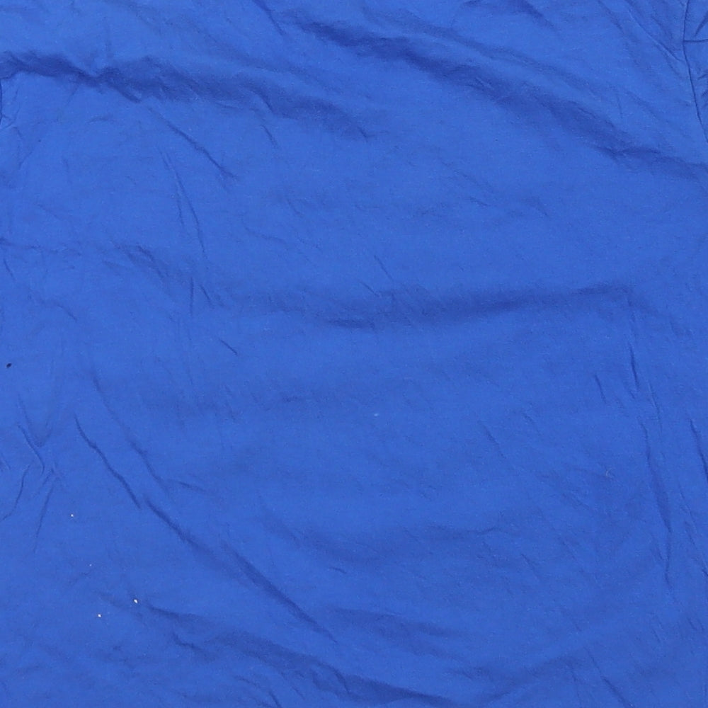 Worldwide Boys Blue  Cotton Basic T-Shirt Size 8-9 Years Crew Neck