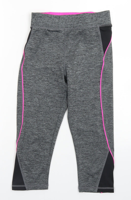 Peacocks Womens Grey  Polyester Compression Shorts Size 8 L17 in Regular