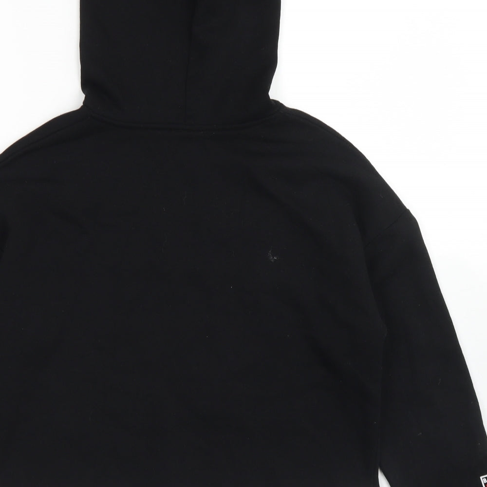 915 Generation Girls Black  Polyester Pullover Hoodie Size 12-13 Years   - Cropped