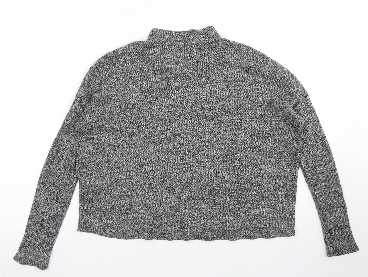 Divided Womens Grey  Polyester Basic T-Shirt Size S Crew Neck