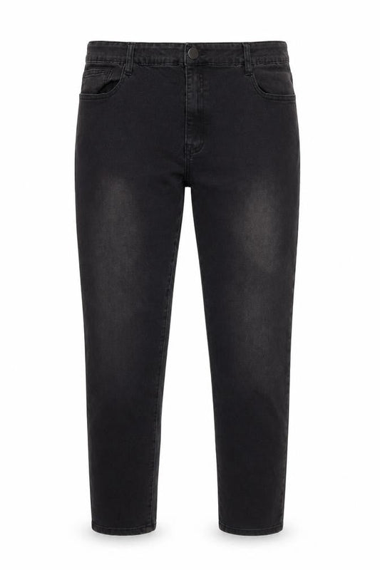 SheIn Womens Black  Cotton Tapered Jeans Size 36 in L29 in Regular Zip