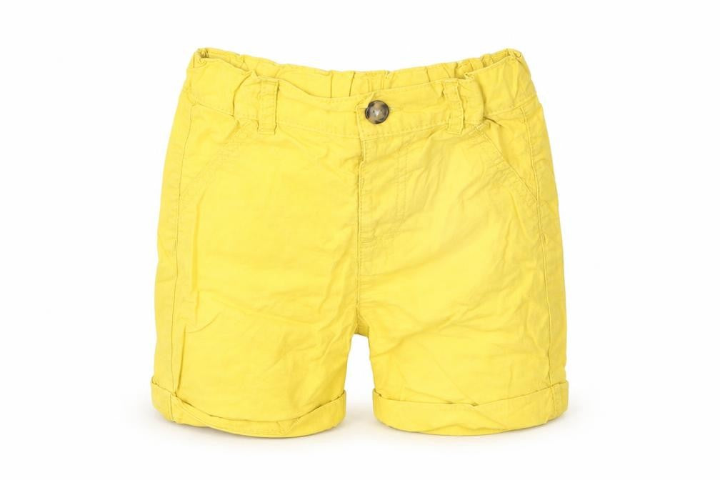 Marks & Spencer Baby Yellow  Cotton Capri Trousers Size 12 Months  Button