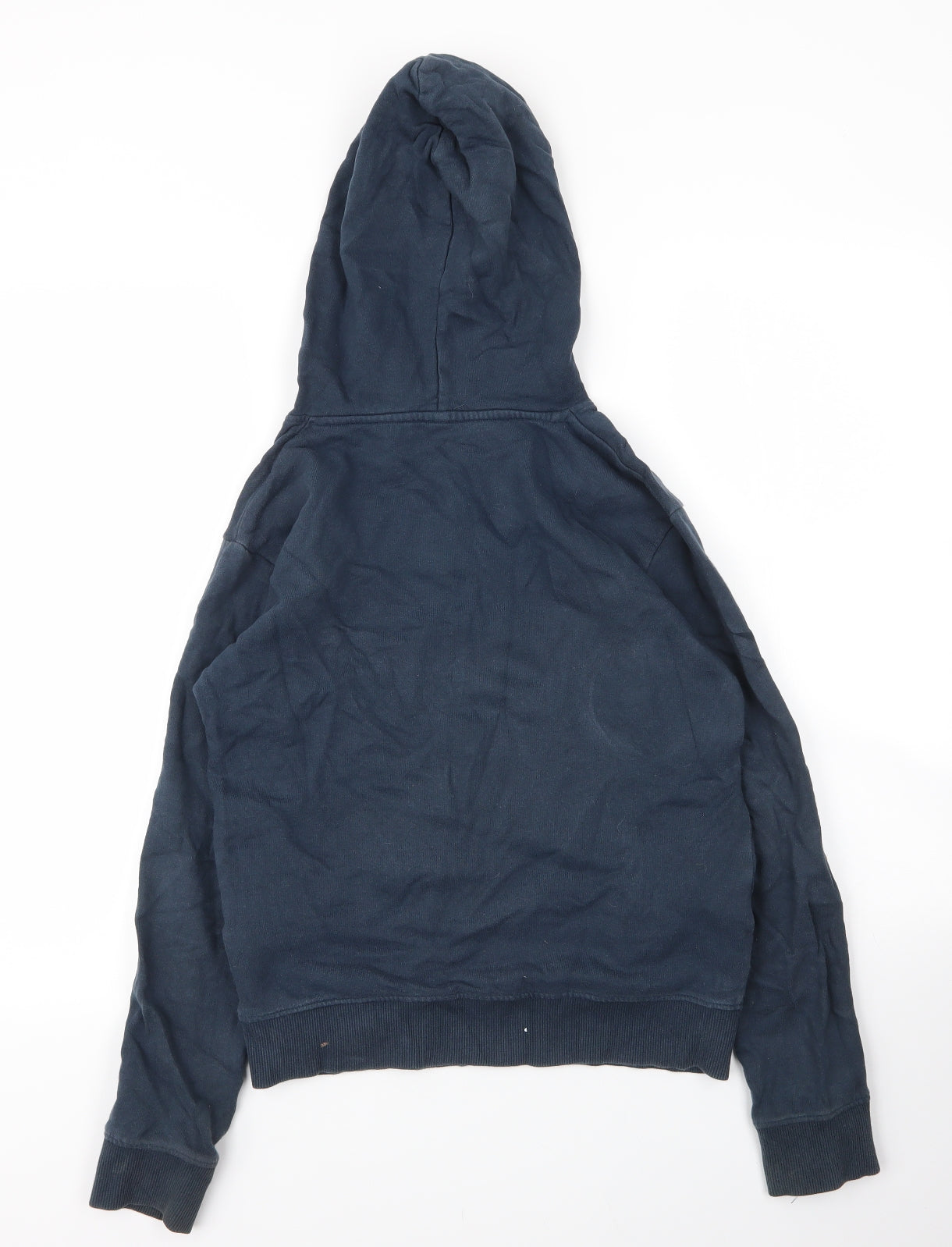 Teemill Womens Blue  Cotton Pullover Hoodie Size 10