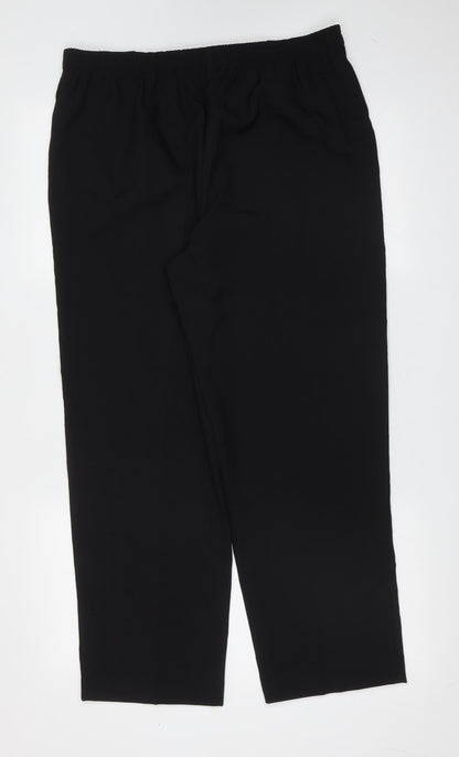 Bonmarché Womens Black Polyester Trousers Size 14 L27 in Regular