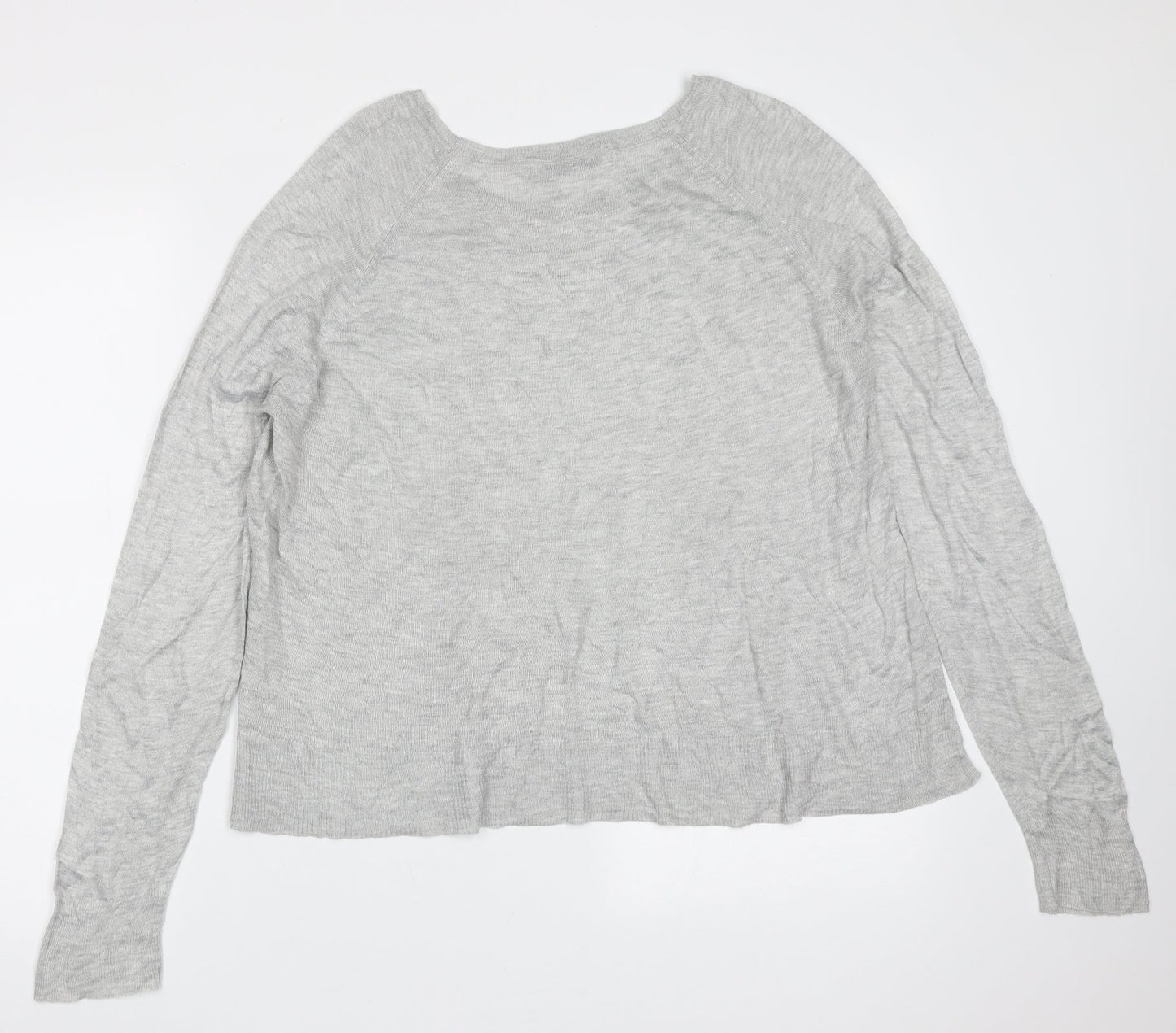 Zara Womens Grey Round Neck  Polyester Pullover Jumper Size M