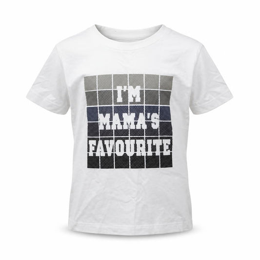 Nutmeg Boys White  Cotton Basic T-Shirt Size 3-4 Years Round Neck  - I'm Mama's Favourite