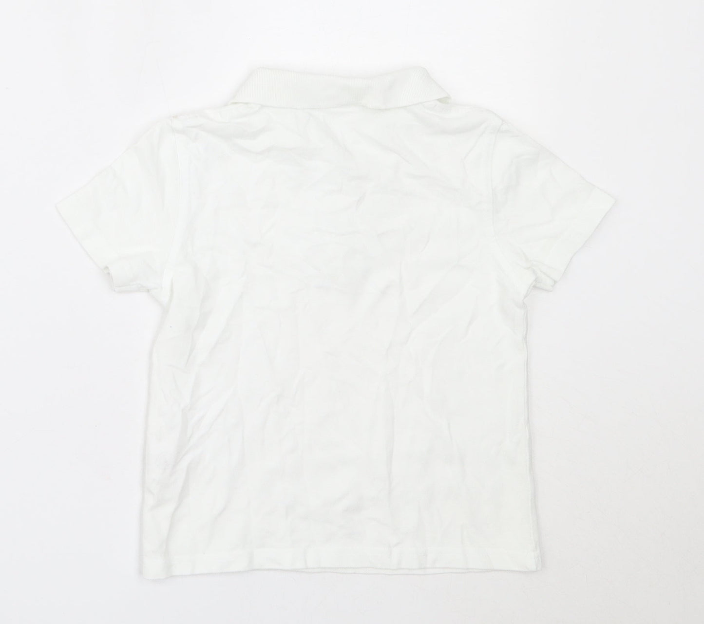 George Boys White  Cotton Basic Polo Size 3-4 Years Collared