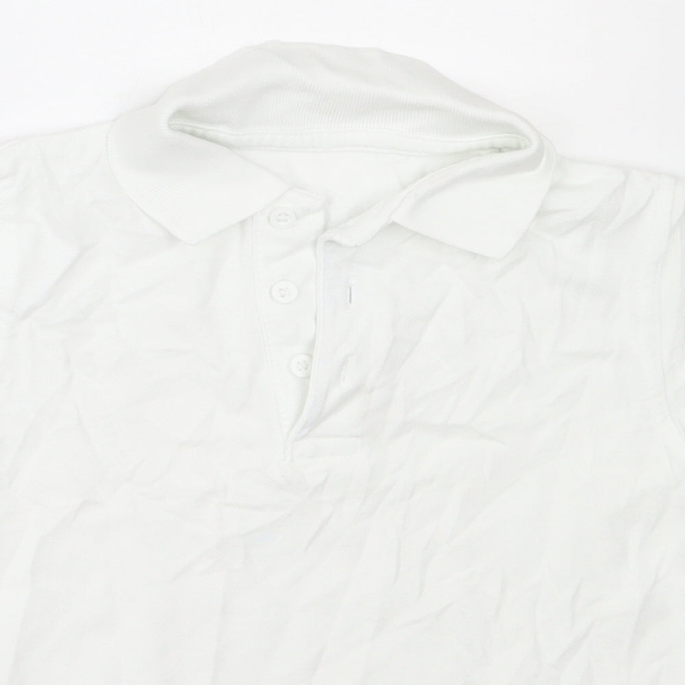 George Boys White  Cotton Basic Polo Size 3-4 Years Collared