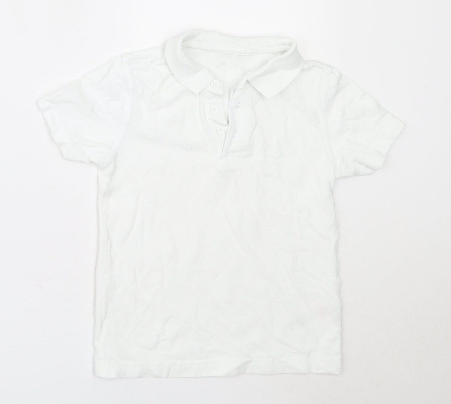 George Boys White  Cotton Basic Button-Up Size 4-5 Years Collared