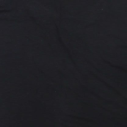 Emreco Womens Black  Polyester Basic T-Shirt Size 20 Round Neck