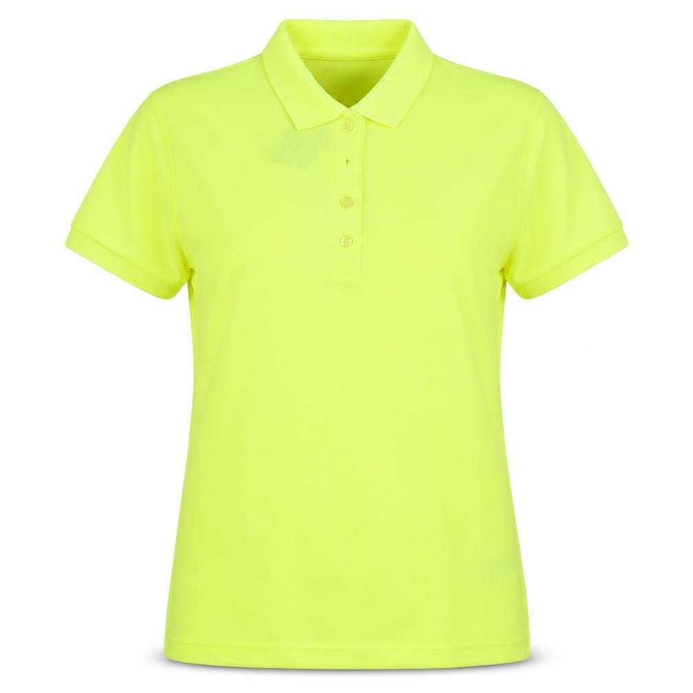 James & Nicholson Womens Yellow  Polyester Basic Polo Size M Collared - work wear
