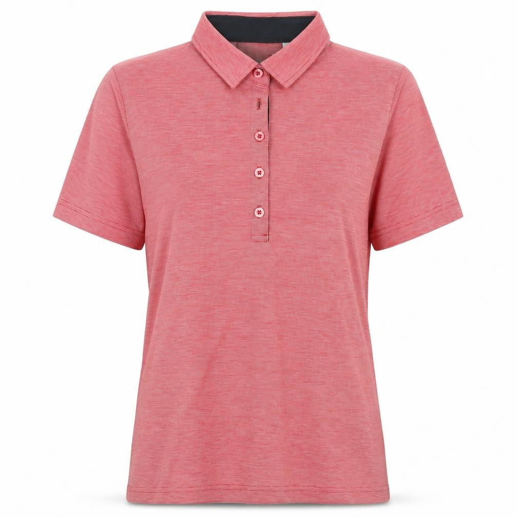 James & Nicholson Womens Red  Polyester Basic Polo Size M Collared