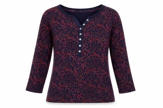 Marks and Spencer Womens Blue Floral Cotton Pullover Sweatshirt Size 10  Pullover