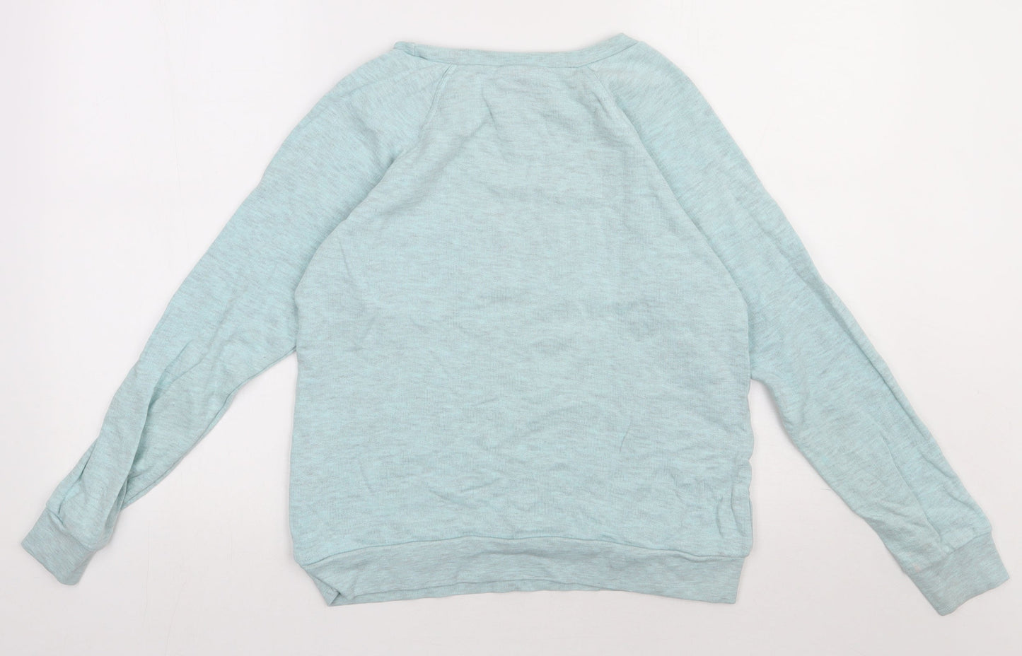 Topshop Womens Blue  Cotton Pullover Sweatshirt Size 8  Pullover