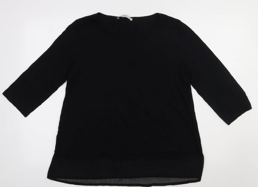 George Womens Black  Viscose Pullover Sweatshirt Size 16  Pullover