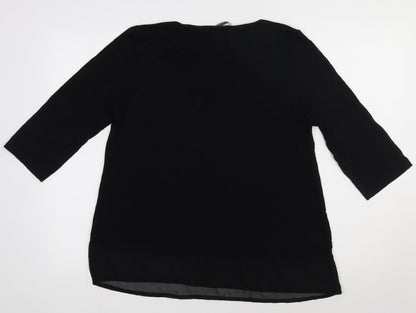 Preloved George Womens Black  Viscose Pullover Sweatshirt Size 16  Pullover - Back